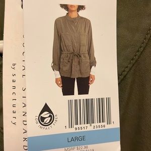 Olive green lightweight cargo jacket